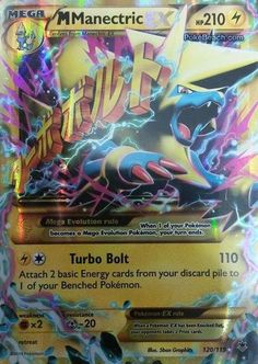 PL MEGA Pokemon M MANECTRIC EX Card PHANTOM FORCES Set 120//119 Ultra Rare PLAYED