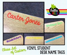 33 Best Desk Name Tags Images Clroom Decor Future This Listing Is For A Cl Set Of Custom Vinyl Student Desk Name Tags