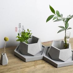 Geometric Polygonal Concrete Silicone Mold Flower Pot Vase Cup Silicone Mold