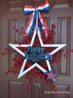 Red White Blue Gleam Curtain Door Decor American British 4th of July USA Party