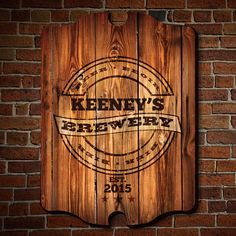 112 Best Cool Wet Bar Supplies Images On Pinterest In 2018 Cool Beer Brewery Sign Customized With Your Guy S Name This Bar Would Make An