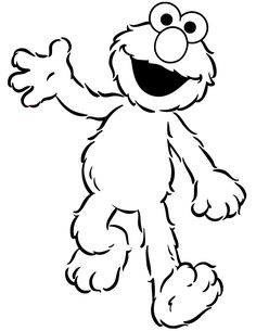 Happy Elmo Walking Coloring Page From Sesame Street Category Select 30423 Printable Crafts Of Cartoons Nature Animals Bible And Many More