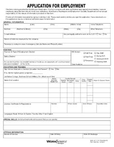 printable job application templates free printable employment