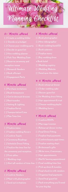 ultimate wedding planning checklist