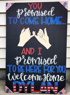 deployment homecoming poster idea except way more cute than this