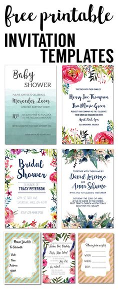 Floral Borders Invitations {Free Printable Invitation Templates - free bridal shower invitation templates for word Floral Borders Invitations {Free Printable Invitation Templates - free bridal shower invitation templates for word