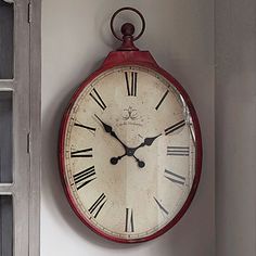 369 Best Clocks Images On Pinterest In 2018 Clock And Red Oval Clock Clocks Telephones Home Accents