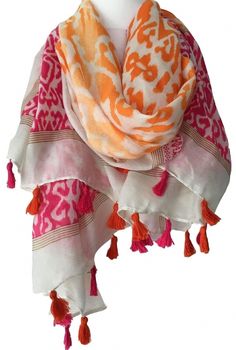 Spotty Brown and tan reversible pashmina scarf scarves shawl wrap present gift