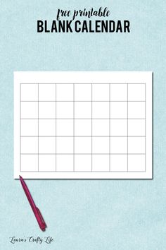monthly calendar printable free