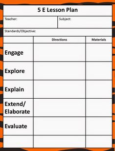 science lesson plan templates
