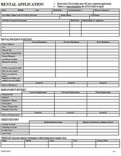 house rental applications