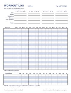 here s the best free workout log template to track your workouts