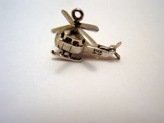 Rhodium-plated 925 Silver Helicopter Pendant with 18 Necklace Jewels Obsession Helicopter Necklace