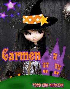 imagenes fantasia y color muequitas brujitas con nombres halloween