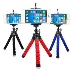 Mini Tripod Stand Large Octopus Flexible Tripod Stand Gorillapod for Phone Telefon Mobile Phone Smartphone DSLR and Camera Table Desk Mini Tripod Black A