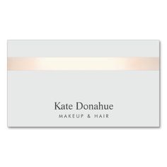 elegant stylish white modern faux silver striped business card