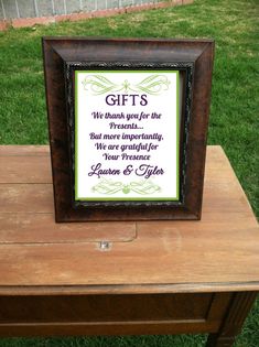 gift table sign template