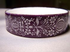 M.Aichberger Folkart Enamel Brooch and Bangle 1960s set