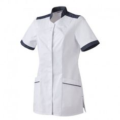 Blouse Chimie ROBUR Litchi 100/% Coton Blanche