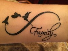 Family Infinity Tattoo With Birds Done Treat Daddy Ink In Pigeon Forge TN Is Everything Family Infinity Tattoo With Birds Done Treat Daddy Ink In Pigeon Forge TN Is Everything