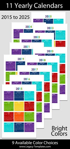 calendar multiple years