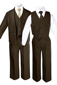SET BLACK FORMAL 6M 2 3 4 5 6 7 8 9 10 12 14 16 18 20 BOY TEEN TUXEDO SUIT 5PCS