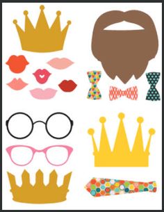 free circus photo booth props printable random party ideas