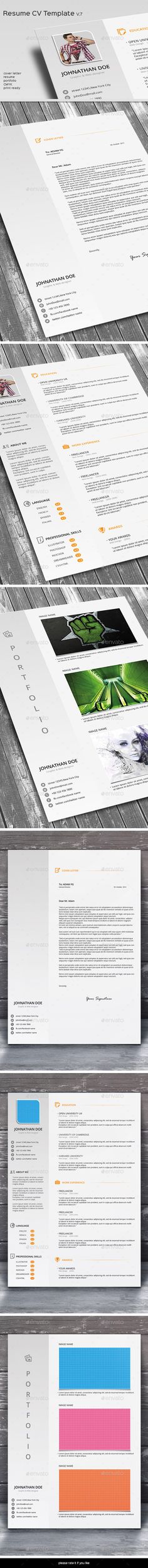 Creative Resume Template 3 page CV Template and FREE Cover - modern cv template Creative Resume Template 3 page CV Template and FREE Cover - modern cv template