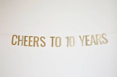 10th Party Banner 10 years loved l 10th Anniversary Banner Cheers To 10 Years Cursive banner with hearts 10th Wedding Anniversary