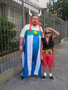 Childrens Asterix Style Blue Obelix Gaul Costume DOESN/'T INCLUDE HELMET OR HAIR