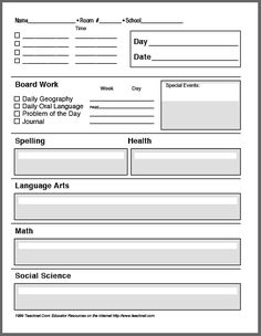 science lesson plan templates