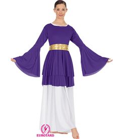 PRAISE LITURGICAL Church DANCE Palazzo Pants Purple Adult Praisewear crepe