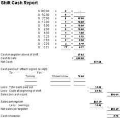 daily cash sheet template cash count sheet audit working papers cash count sheet template