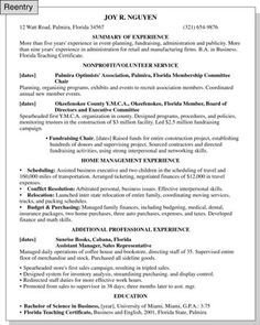 example resume for a homemaker returning to work home decor