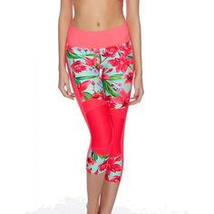 Body Glove Womens Roam Hybrid Surf Capri Swimsuit with UPF 50+