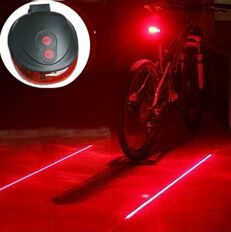 Solar Powered LED Rear Flashing Tail Light for Bicycle Bike Cycling Lamp ♫
