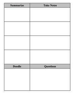 notetaking template