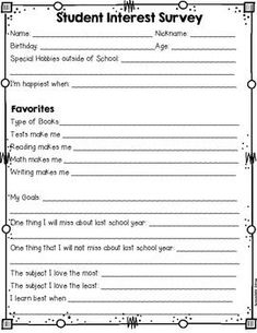 teacher survey for students