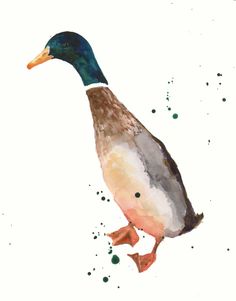 Gift Mini Original painting What a duck? wall art Little sparkly duck Gift Mini Original painting What a duck? wall art Little sparkly duck