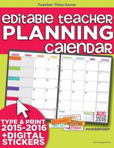 calendar template for teachers