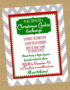 christmas cookie invitation printable or printed with free shipping free christmas cookie decorating flyer