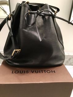 11 Best Ebay Craigslist Listings Images On Pinterest In 2018 Louis Vuitton Epi Black Pee Noe Leather Rare Tote Shoulder Bag Per Strap