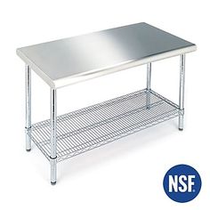 Sportsman S Series Buffalo Tools Stainless Steel Silver Work Table Seville Clics Stainless Steel Nsf Utility Table She18308b