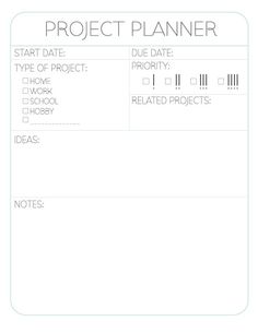 project planner download