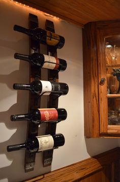 Rustic Wine Rack Made From Reclaimed Barrels Wall Rustic Wine Rack With Steel Banding Made From Reclaimed Wood