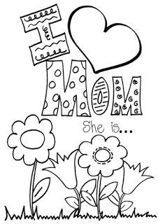 Mothers Day Coloring Pages For Toddlers