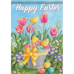 12.5 x 18 inches w Darice Happy Easter Garden Flag