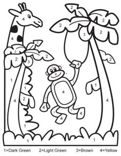 Color By Numbers Printables For Kids