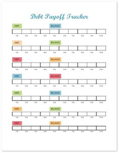 debt payoff plan worksheet