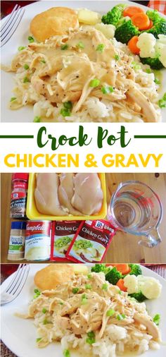 Crock Pot Chicken and Gravy Slow Cooker Chicken, Crockpot Chicken And Gravy, Chicken Crockpot Recipes, Crockpot Chicken, Crockpot Dinner, Crockpot Meals, Crockpot Recipes